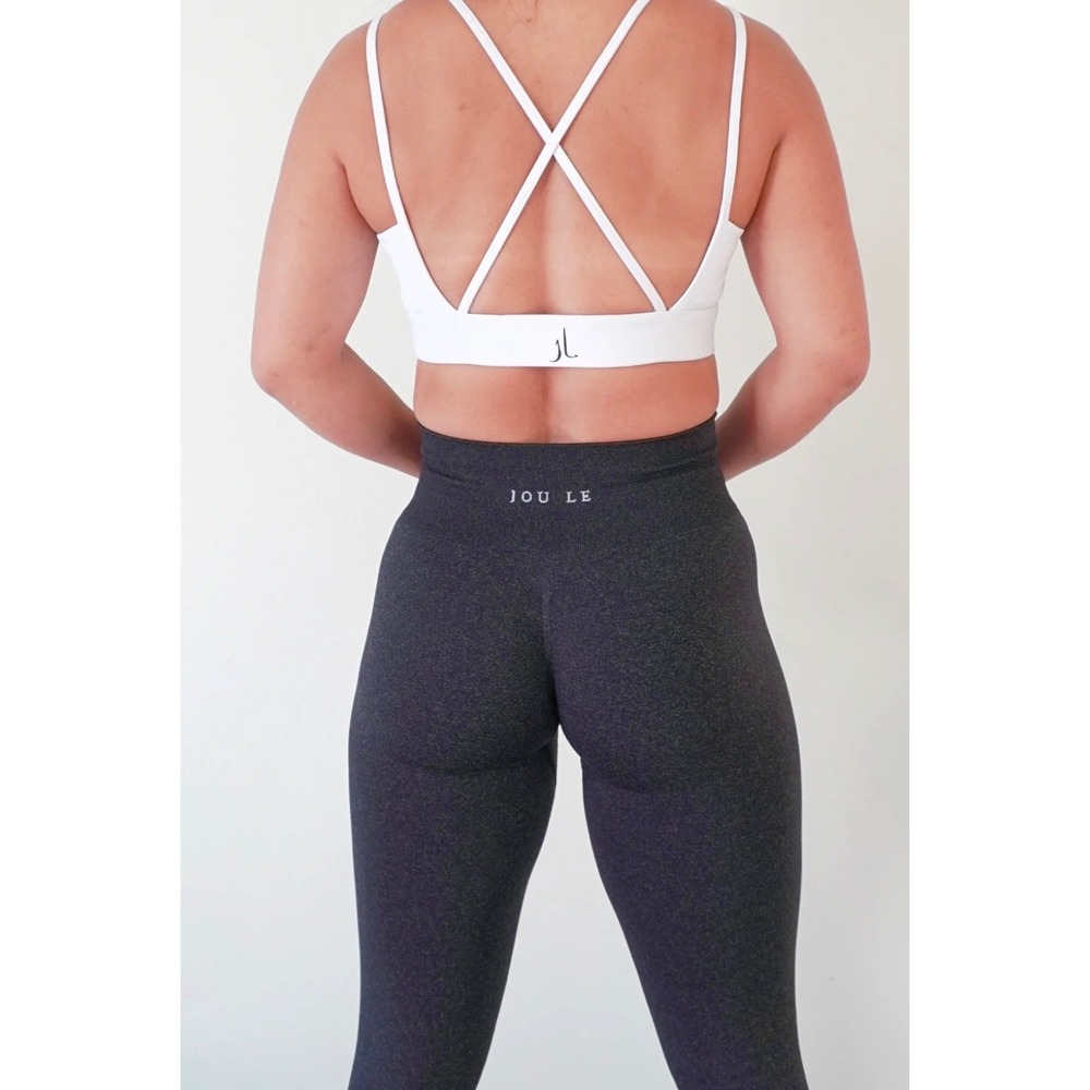 Jou le Women Charcoal Grey Marl High Waisted Scrunch Butt Seamless Leggings M